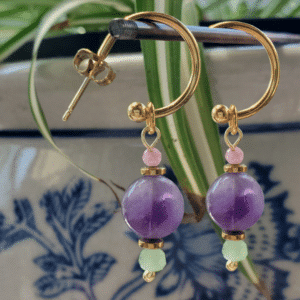 pendientes lottie de amatistas