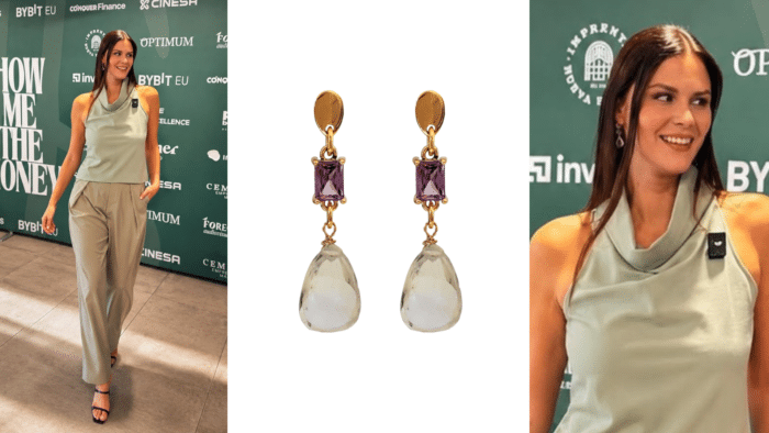 Nadia Nemer con pendientes Shiori en Show me the money