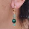 pendientes lottie de malaquitas