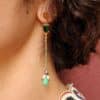 pendientes San Marco de crisoprasa y ónix verde