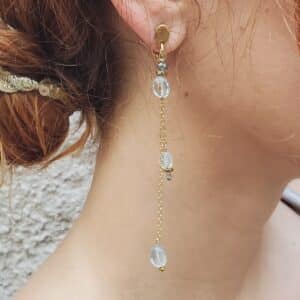 pendientes de aguamarinas posidonia