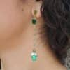 pendientes San Marco de crisoprasa y ónix verde