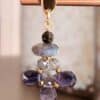 pendientes livia de iolitas y labradoritas