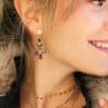 pendientes livia de iolitas y labradoritas