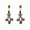 pendientes livia de iolitas y labradoritas