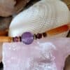 pulsera Cyra de aventurinas, turmalinas y amatista