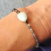 pulsera Cyra de iolitas y amazonita
