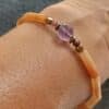 pulsera Cyra de aventurinas, turmalinas y amatista