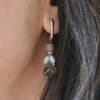 pendientes Cyra de cuarzo ahumado